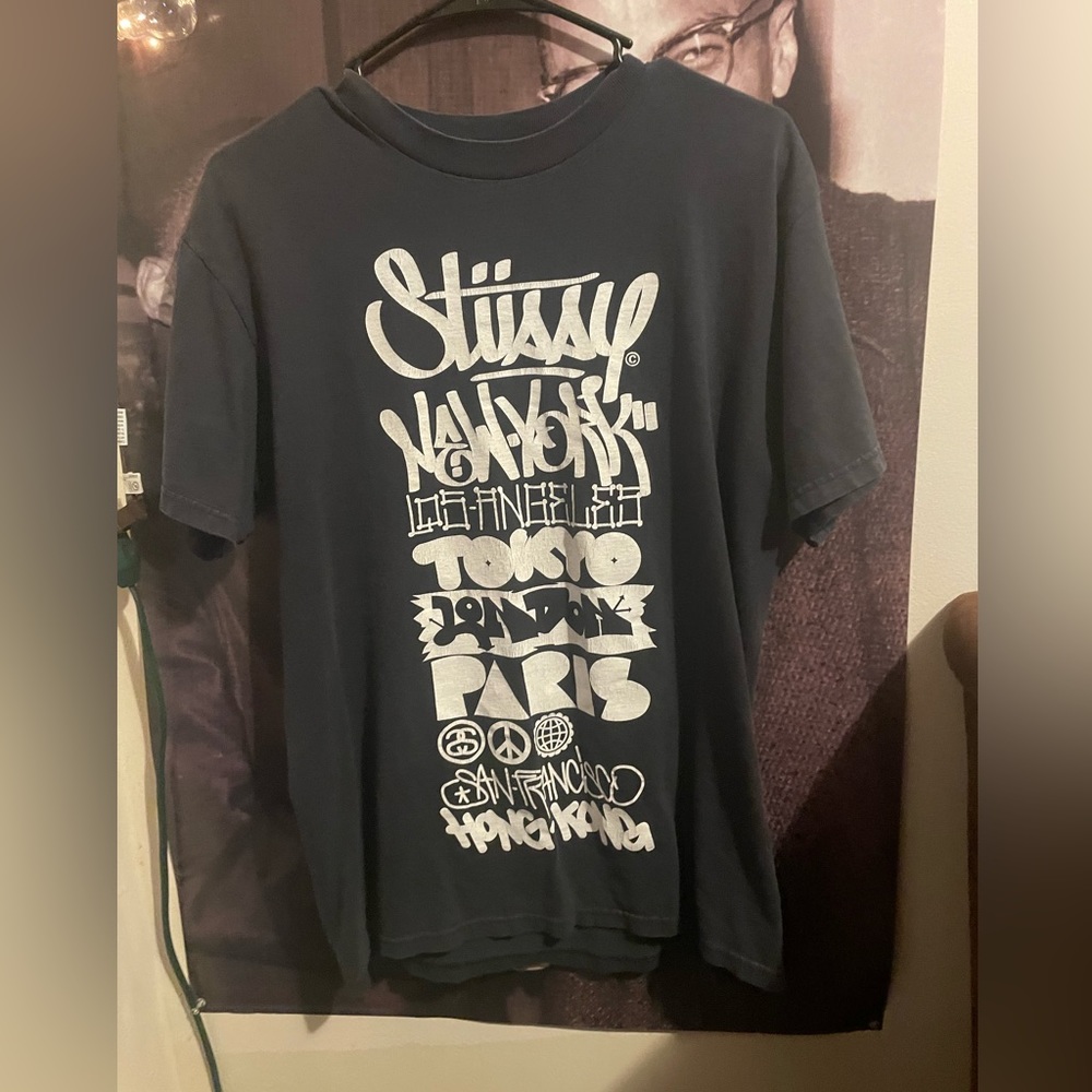 black stussy tee